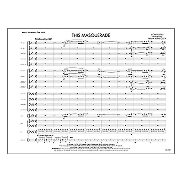 取寄 | 試聴可 | This Masquerade | Leon Russell / arr. Frank Mantooth （ジャズアンサンブル | フルスコア）