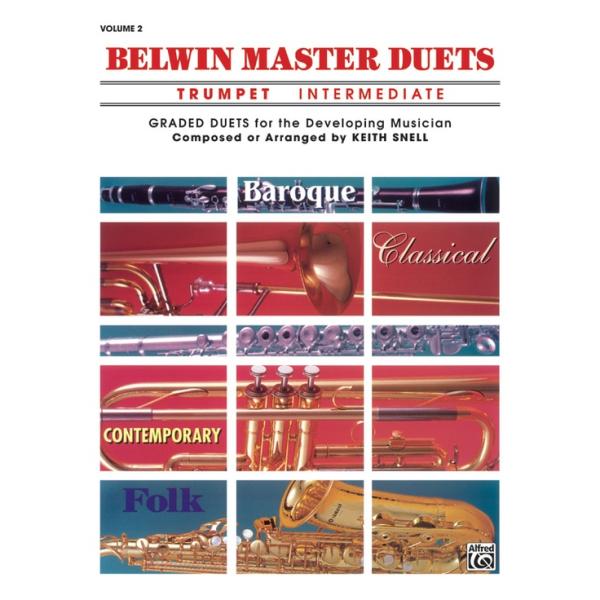 取寄 | Belwin Master Duets (Trumpet), Intermediate Vol. 2 | Keith Snell （トランペット | 二重奏 | メソッド・教則本）