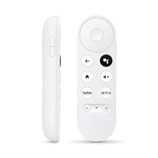 【音声機能付き】Chromecast Google TV Googleアシスタント用TVリモコン。リモコンのGoogleアシスタントボタンで、音声検索でお気に入りのコンテンツを見つけたり、音量をコントロールしたり、入力を切り替えたり、音楽を...