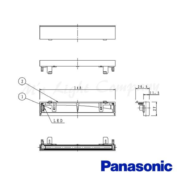 Panasonic パナソニック FK91110 C級用LEDランプ カセット式 Panasonic パナソニック FK91110 C級用LEDランプ カセット式