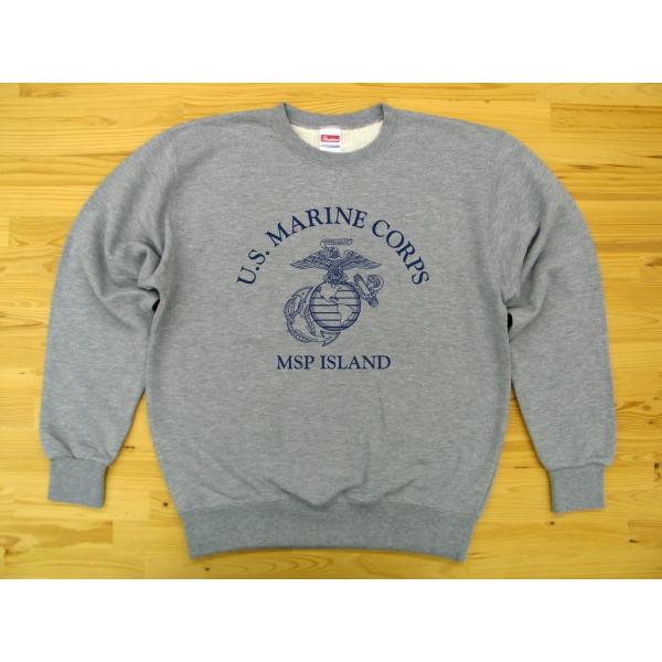 リアルマッコイズ USMC 両Vガゼット ナス紺 スウェット L 海兵隊 msp-apparel_sw-mokugray-kon-marine