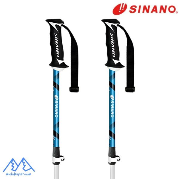 SINANO FREE-X ALシナノ サイズ調整式　スキーポール フリーX AL 丈夫なアルミ製シャフトと握りやすいグリップ、そして扱いやすいレバーロック機構を備えた伸縮式スキーポール。サイズ調整も簡単で、さまざまな雪面状況に対応できます...