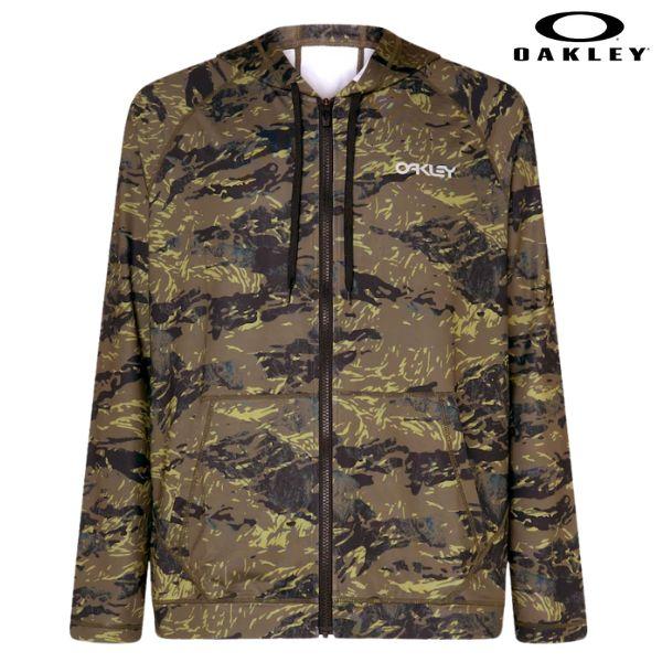 オークリー ラッシュガード 長袖 フルジップ フーディー サーフィン ボディボード カモ OAKLEY Rash Hoodie 24.0 Tiger Mountain Camo Blue  FOA406263-9ZR