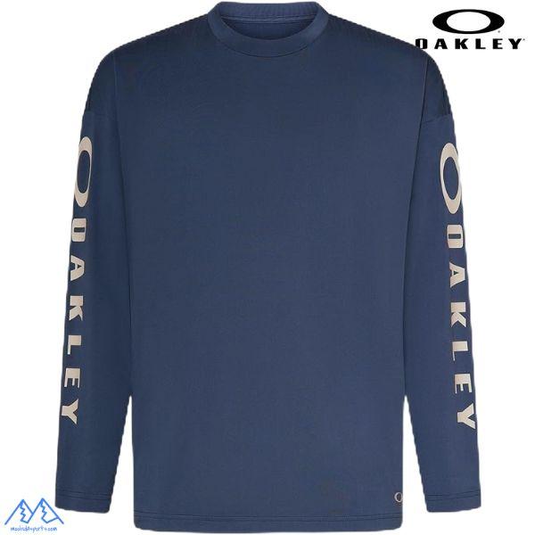 OAKLEY オークリー ロングスリーブ Tシャツ 長袖 ネイビー OAKLEY オークリー ロングスリーブ Tシャツ 長袖 ネイビー
