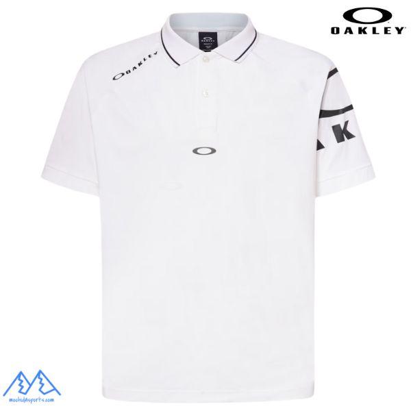 オークリー 半袖 ポロシャツ ホワイト 吸汗速乾 伸縮 形状安定 軽量 OAKLEY O-Sync Pack Knit Ss Polo 2.0 white  FOA407565 100