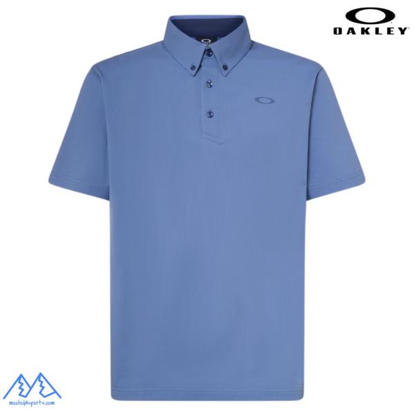 OAKLEY（オークリー） 半袖 ポロシャツ シアサッカー ライトネイビー