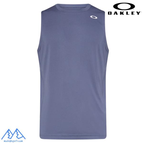オークリー タンクトップ ノースリーブ シャツ ブルーグレー 吸汗速乾 抗菌防臭 ストレッチ OAKLEY FOUNDATIONAL TECH NS CREW 1.0 GRAY DUST FOA409007 23B