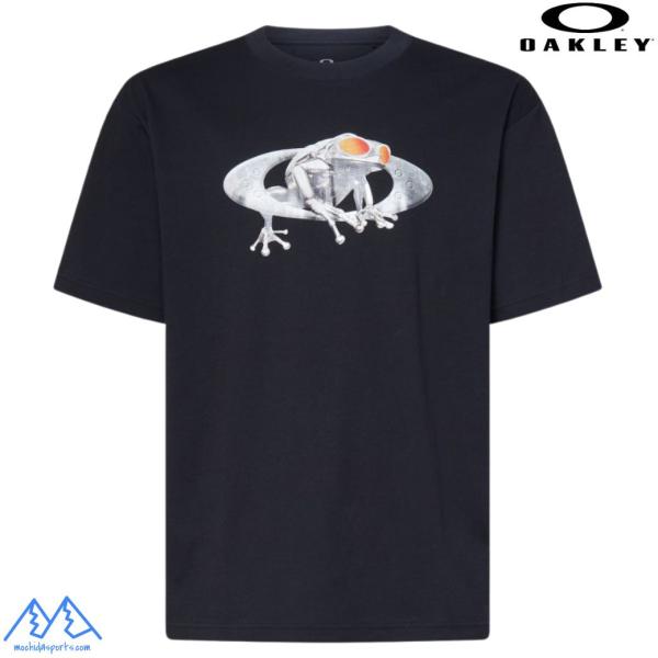 ビンテージoakley オークリーTシャツ　XL サロモン　フェイド日焼け墨黒 OAKLEY（オークリー） Tシャツ カエル ブラック 吸汗速乾 綿混 OAKLEY