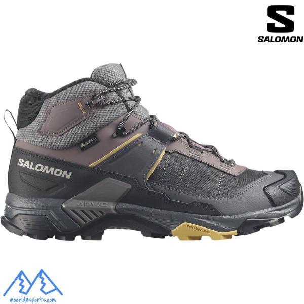 サロモン ゴアテックス ハイキング シューズ グレートレッキング ウォーキング SALOMON X ULTRA 5 MID WIDE GORE-TEX Dark Gull Gray Asphalt Willow L49167000