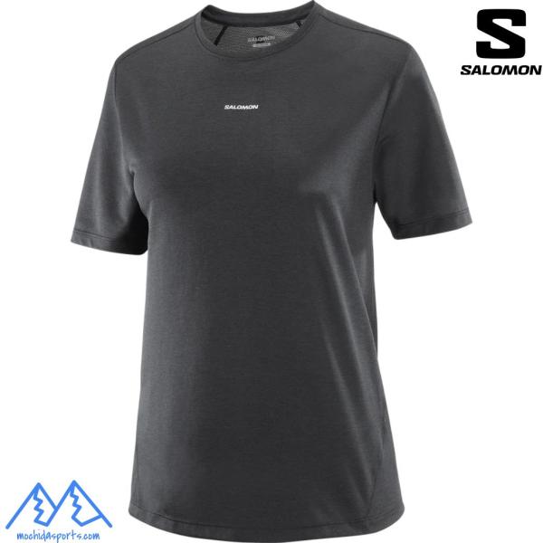 サロモン レディース Tシャツ ブラック SALOMON SHAKEout CORE SS TEE W DEEP BLACK 女性用 ウィメンズ トレラン ランニング LC2425200