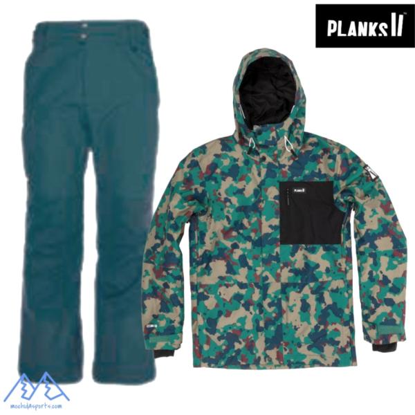 プランクス インシュレーテッドジャケット パンツ カモ ピーコック