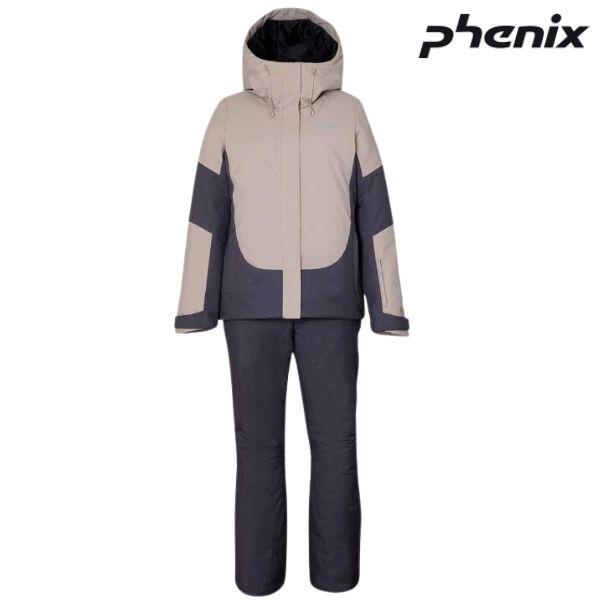 フェニックス レディース スキーウエア スーツ グレー ベージュ PHENIX Curving Panel Ws Two-piece WOMEN PSW232P71-BE