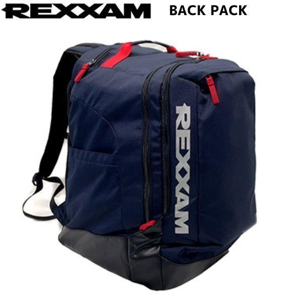 REXXAM BACK PACK　レクザム バックパック ブーツ／ヘルメット／ウエア／ゴーグルをまとめて収納可能・ブーツの出し入れがラクな大開口設計・サポート性能と快適性が高いチェストベルト・開口部が広く出し入れしやすいメインルーム・可動式...