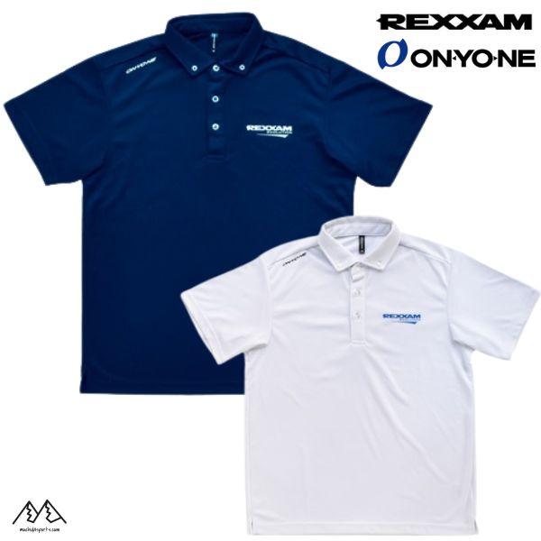 レクザム × オンヨネ ボタンダウン ポロシャツ ネイビー ホワイト REXXAM ONYONE PRO POLO-SHIRTS DARK NAVY WHITE YYPS010