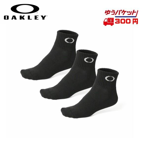 オークリー OAKLEY ソックス 3P SOCK 93238jp 01K Jet Black 3足セット [93238jp-01K]
