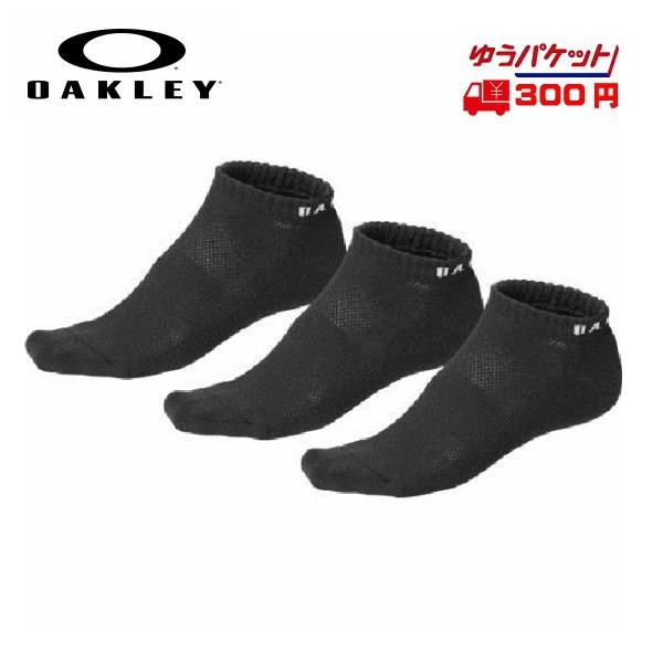 オークリー OAKLEY ソックス 3P NO SHOW SOCK 93251jp 01K Black ブラック 3足セット