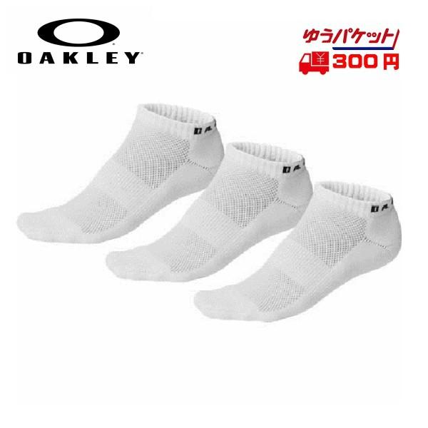 オークリー OAKLEY ソックス 3P NO SHOW SOCK 93251jp 10R White ホワイト 3足セット