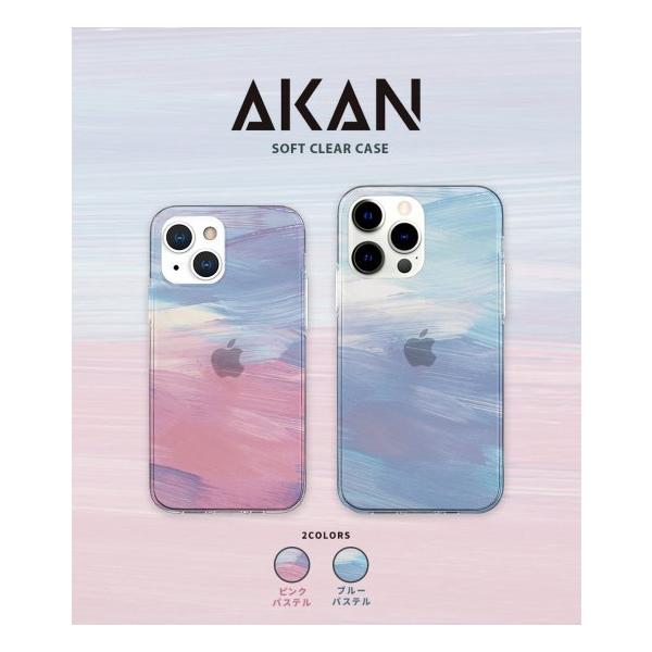 �������K�i AKAN iPhone 13 Pro �N���A�P�[�X �p�X�e���J���[ ����TPU�P�[�X�ɉ����C���X�g���������P�[�X AK21011i13P