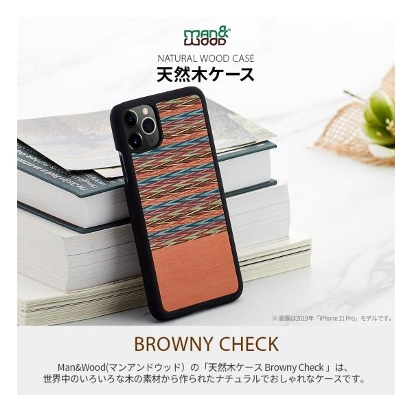 Ki Man &amp; Wood iPhone 12 minii5.4C`jVR؃P[X Browny Check ؂̑fނꂽi`łȃP[X I19244i12