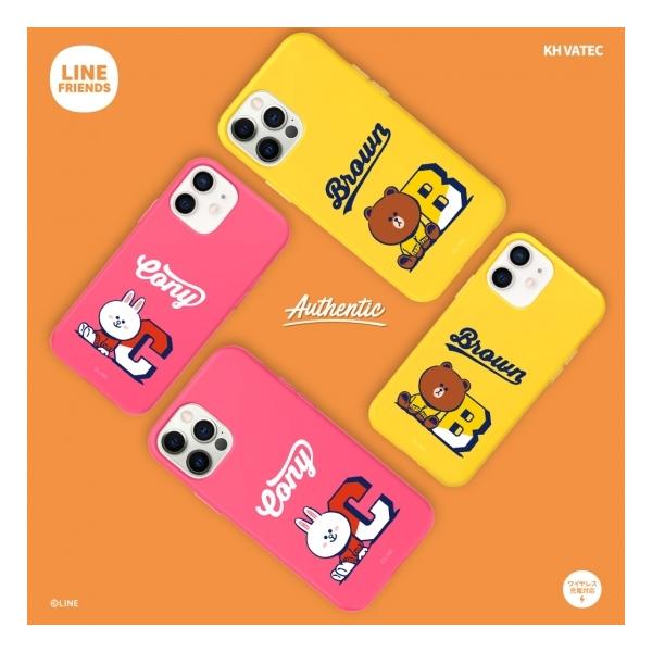 CZXi LINE FRIENDS iPhone 12 minii5.4C`j VARSITY J[\tgP[X KCE-CSB043