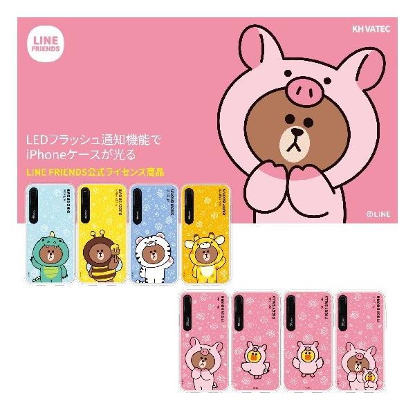 Ki LINE FRIENDS iPhone 8 iPhone 7 iPhone SE 2.3 JUNGLE BROWN LIGHT UP KCL-JLL001 KCL-JLL002 KCL-JLL003