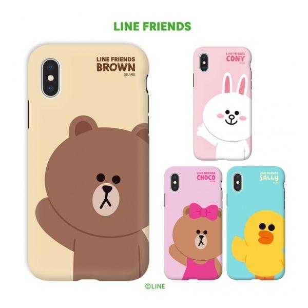 Ki LINE FRIENDS iPhone 8 iPhone 7 iPhone SE 2.3 DUAL GUARD x[VbN KCL-LBA014 KCL-LBA015 KCL-LBA016