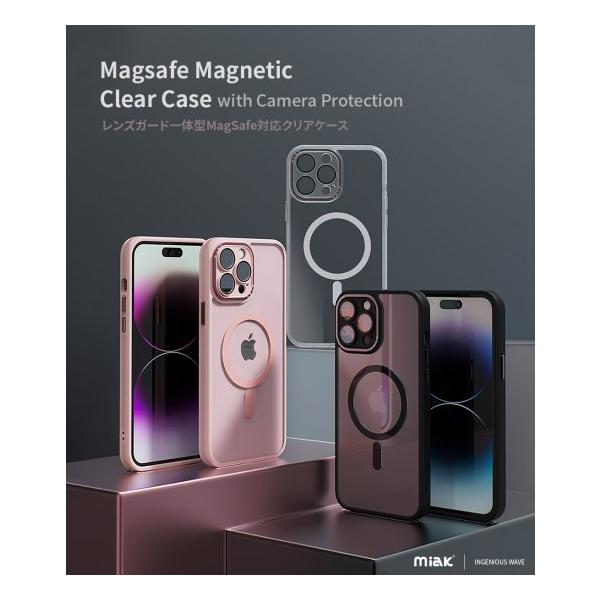 国内正規品 miak ミアック iPhone 13 (6.1インチ) レンズガード一体型MagSafe対応クリアケース 硬度9Hのガラスフィルム製