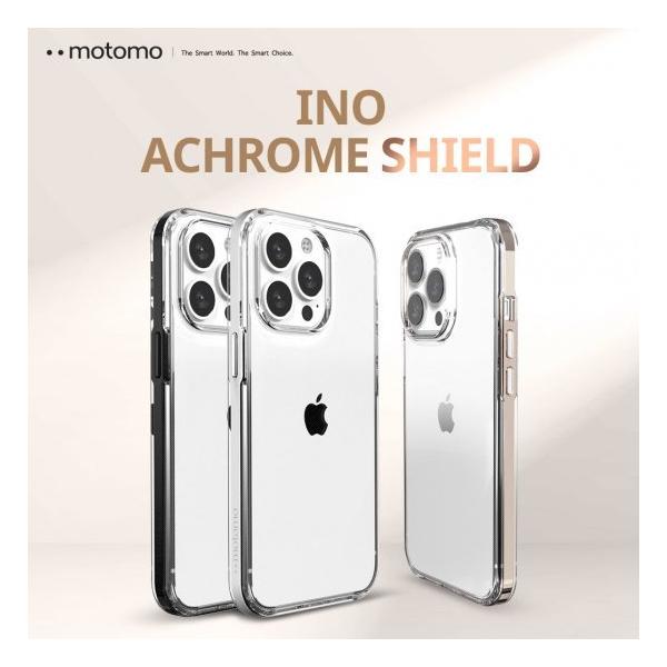 �������K�i motomo iPhone 13 Pro MAX INO Achrome Shield Case �V���v���ȃN���[���R�[�e�B���O�t���[�� MT22160i13PMGD MT22161i13PMBL