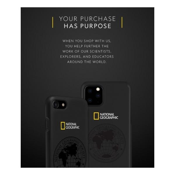 National Geographic iPhone 11 6.1�C���` Global Seal Slim Fit Case �u���b�N ��\�I�ȃO���t�B�b�N�f�U�C������� NG17164i61R