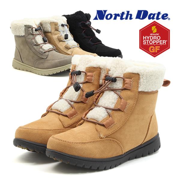 冬靴、ノースデイト NORTH DATE ノースデイト レディース ウィンターブーツ キャメル