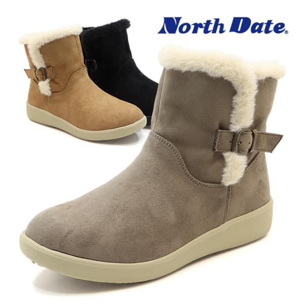 NORTH DATE（ノースデイト） レディース ウィンターブーツ グレージュ