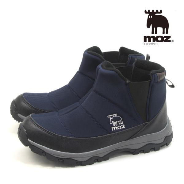 モズ moz メンズ 防寒ブーツ MOZ3671 ネイビー NAVY ショート丈 moz 北欧 スウェーデン 25-25.5cm