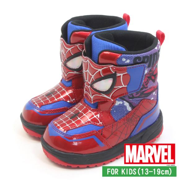 MARVELの中綿ジャケットとスノーブーツのセット MoonStar（ムーンスター） マーベル スパイダーマン MV WC017E レッド