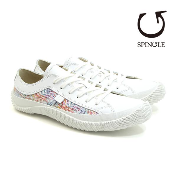 スピングルムーブ　ホワイト　スニーカー SPINGLE スピングル SPM-1029 WHITE/RED メンズ ローカット