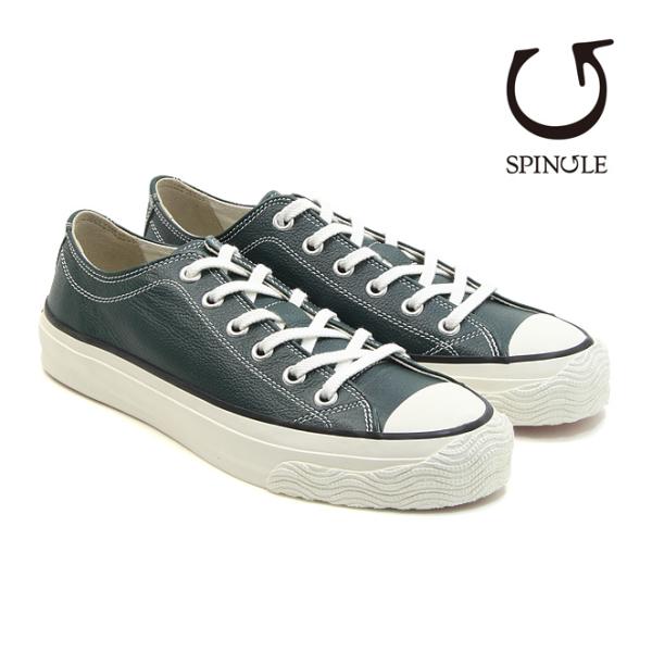 スピングル SPINGLE SPM-341 DARK BLUE メンズ ローカット スニーカー ダークブルー 深緑 革靴 カンガルー made in japan 日本製 ハンドメイド スピングルムーブ