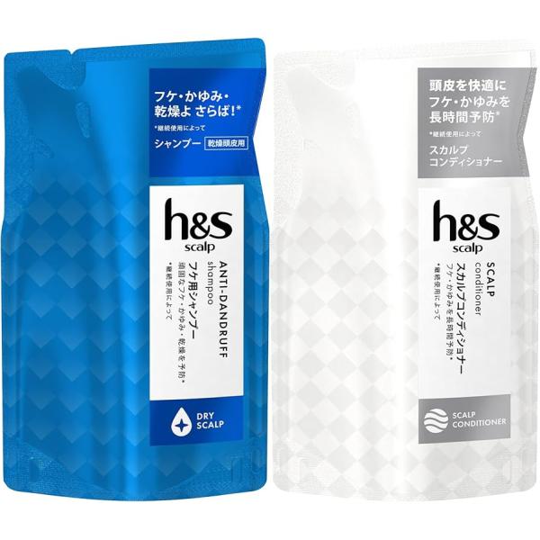 セット　エイチアンドエス ドライスカルプ メンズ 薬用シャンプー　コンディショナー 300ml 詰替 h＆s sclap