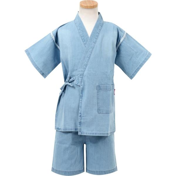 甚平 キッズ おしゃれ 男 ベビー ジュニア 男の子 おしゃれ デニム風 甚平 子供 夏祭り 七夕 花火 プレゼント ブルー サックス 青 Buyee Buyee Japanese Proxy Service Buy From Japan Bot Online