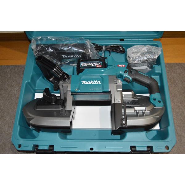 makita　マキタ　PB001GRDX　　充電式ポータブルバンドソー　バッテリBL4025×2本・充電器DC40RA・ケース付