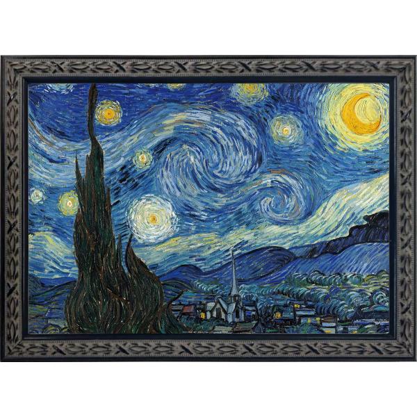 星月夜 ゴッホ ブラックフレーム 世界の名画 アートポスター【TXA-010B