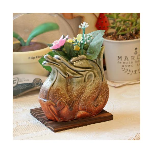 信楽花入一輪挿し