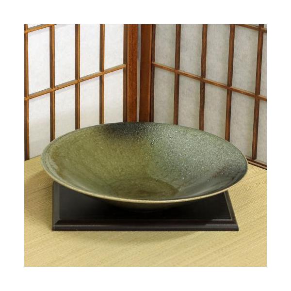 1点物 水盤 三彩 ソリ 丸 11.5号 花器 池坊 生け花 数量限定 和風 洋風 華道 陶器 フラワーベース 生花 立花 花瓶 信楽焼き 焼き物 華道 あすつく