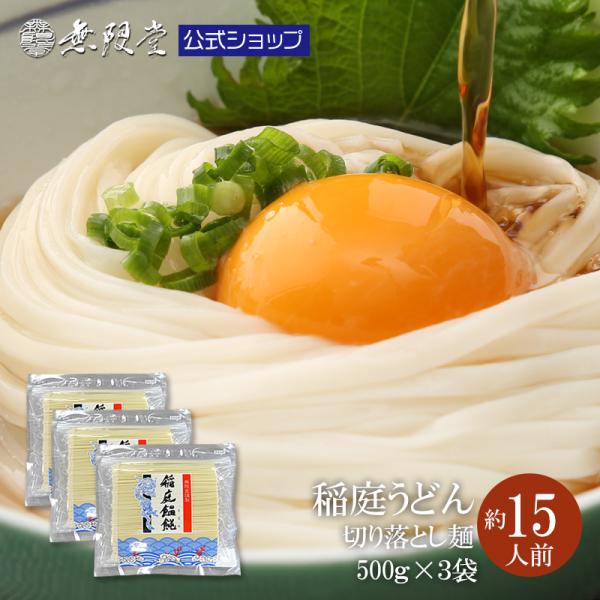 無限堂 稲庭うどん お徳用切れ端麺 500g×3袋(約15人前)ご自宅用 訳あり 切り落とし