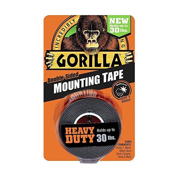 Gorilla(ゴリラ) 超強力両面テープ 25mm x 1.5m (黒) [並行輸入品]