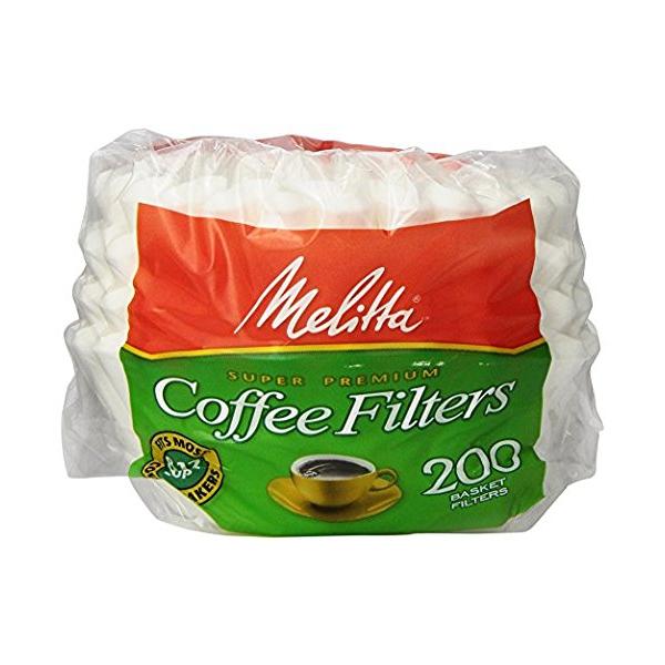 Melitta [メリタ] 8から12カップ用 バスケットタイプ コーヒーフィルター 200枚 Basket Coffee Filters White (8 to 12-Cup) 200-Count Filters [並行輸入品]