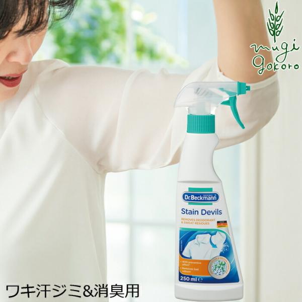 ドクターベックマン ワキ汗ジミ消臭用 プレウォッシュ デオスウェット 250ml 購入金額別特典あり 無添加 正規品 サスナブル サスティナブル :4008455460819:オーガニック健康生活 むぎごころ 通販 (イー・オクト) (ドクターベックマン) ワキ汗ジミ&消臭用 部分洗い洗剤 プレウォッシュ デオ&スウェット 250mL