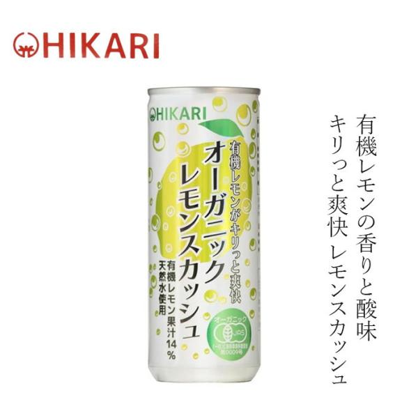炭酸飲料 ムソー ヒカリ オーガニックレモンスカッシュ 250ml 購入金額別特典あり 正規品 有機栽培 化学調味料不使用 無添加 ナチュラル 天然 香料不使用 ブド…