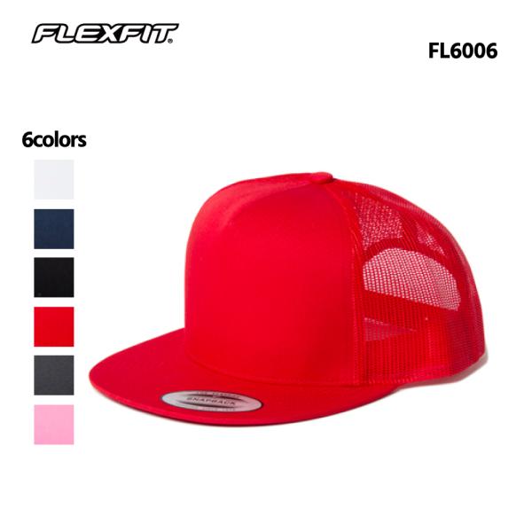メッシュキャップ メンズ 帽子 レディース ゴルフ ベースボールキャップ フラットバイザー イベント（ FLEXFIT / フレックスフィット ）FL6006