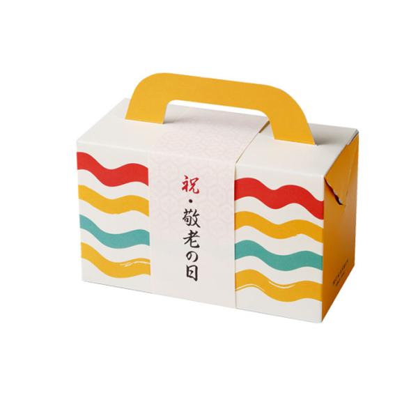 銘菓いろいろ 寿手提げ1-B（波）_42808 長生会 敬老 粗品 土産 記念品 参加賞 賞品 名入 1000円 和菓子 洋菓子 個包装 メッセージ カード