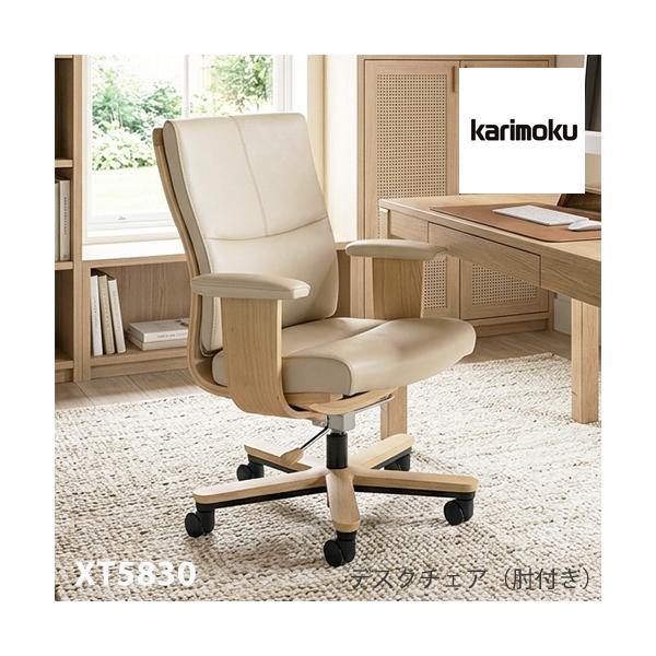 【カリモク家具】karimoku 回転チェア XT5830 肘付椅子 書斎チェア カリモク家具（KARIMOKU FURNITURE） カリモク デスクチェア 【XT5830
