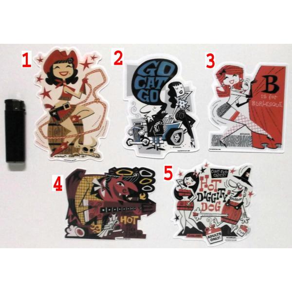 デレク ヤニガー ステッカー Derek Yaniger 正規品 バーレスク Hot Rod